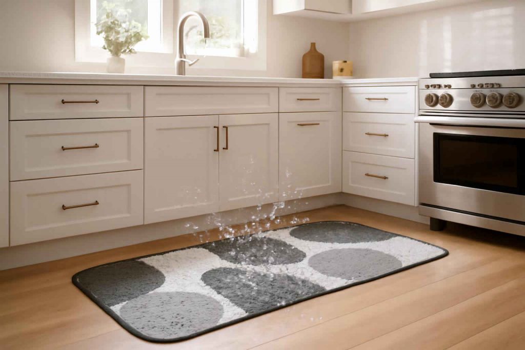 Tapete impermeável para cozinha em um ambiente moderno e elegante